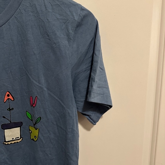 Gildan Vegan Vegetables Blue Cotton Short sleeve T-shirt Size Small - Picture 4 of 8